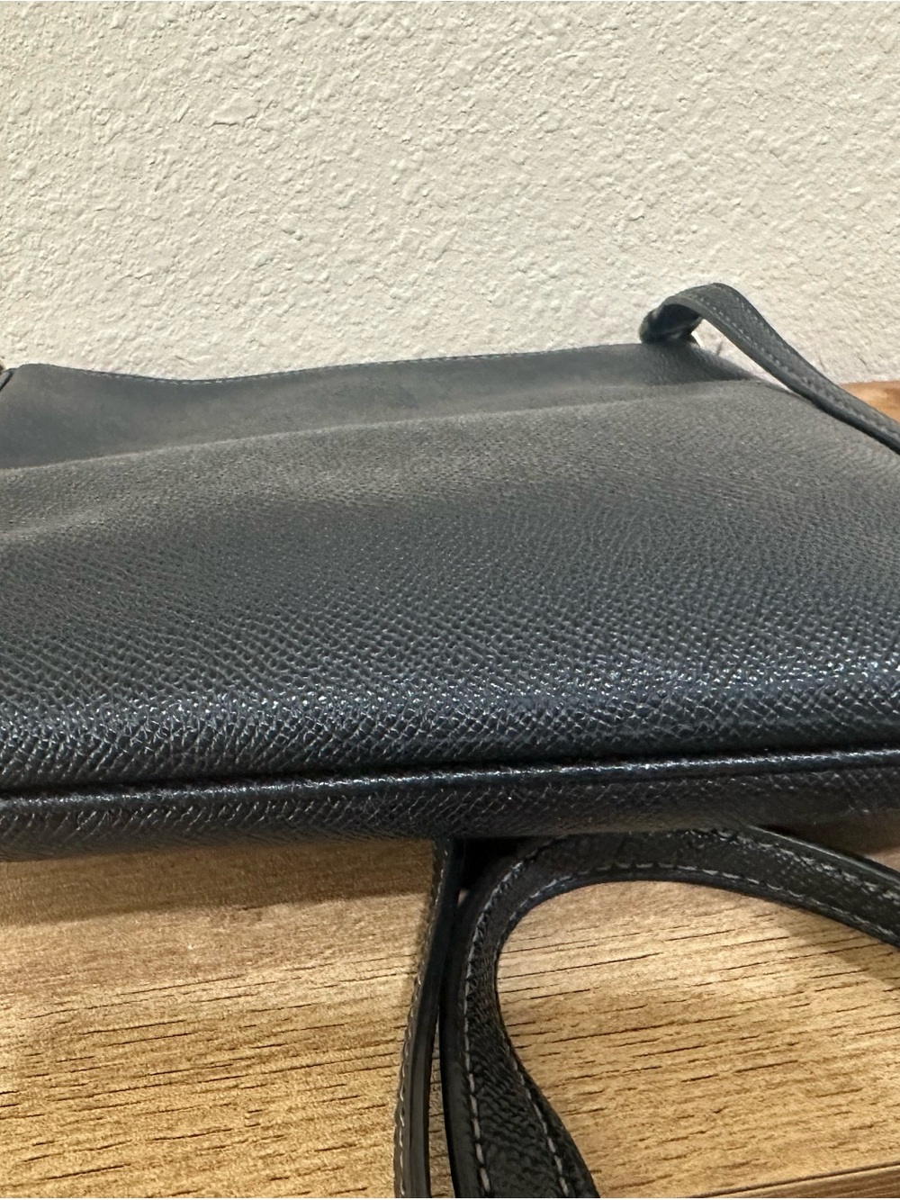 Coach Mini Rowan Black Leather Crossbody with Gold Hardware and Front Zip - Picture 3 of 5